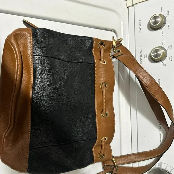 Tignanello 2 Tone Brown and Black Social Status Purse - Picture 6 of 6